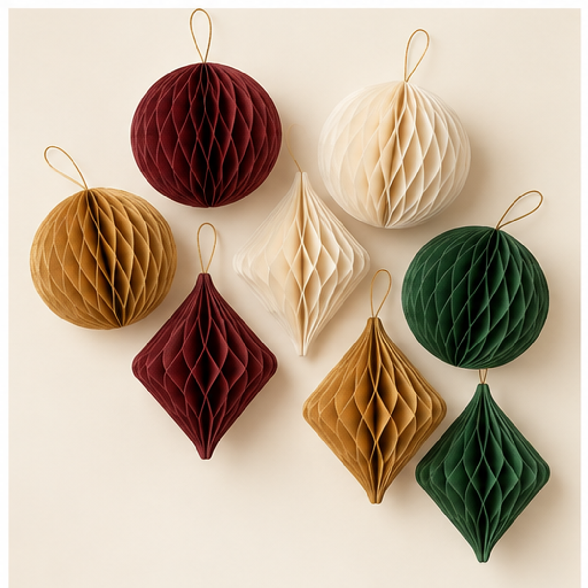 Paper Honeycomb Decoration Set — overview